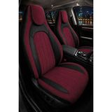 Trobus Ford Tourneo Courier 2014-2024 Bel Destekli Tay Tüyü Koltuk Kılıfı Tokyo Serisi Bordo Siyah - Bordo - Siyah