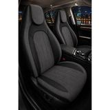 Trobus Ford Tourneo Courier 2014-2024 Bel Destekli Tay Tüyü Koltuk Kılıfı Tokyo Serisi Füme Siyah - Füme - Siyah