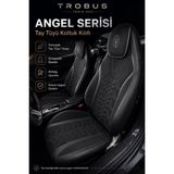 Trobus Ford Tourneo Courier 2014-2024 Uyumlu Angel Serisi Tay Tüyü Koltuk Kılıfı Siyah