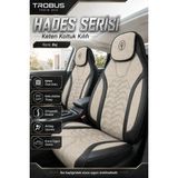 Trobus Ford Tourneo Courier 2014-2024 Uyumlu Hades Serisi Keten Koltuk Kılıfı Bej Siyah - Bej - Siyah