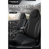 Trobus Ford Tourneo Courier 2014-2024 Uyumlu Hades Serisi Keten Koltuk Kılıfı Siyah