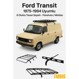 TROBUS Ford Transit 1975-1994 Uyumlu 6 Oluklu Tavan Sepeti - Panelvan / Minibüs
