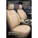 Trobus Honda Civic 2006-2011 5 Kapı – Ticari Araç 2+1 Uyumlu Monaco Serisi Eviza Koltuk Kılıfı – Bej, Kolay Montaj