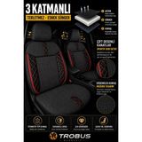 Trobus Hyundai Accent Era 2006-2011 Dokumaline Serisi Döşemelik Kumaş Kırmızı Koltuk Kılıfı