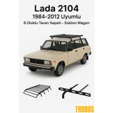 TROBUS Lada 2104 1984-2012 Uyumlu 6 Oluklu Tavan Sepeti - Station Wagon