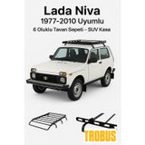 TROBUS Lada Niva 1977-2010 Uyumlu 6 Oluklu Tavan Sepeti - SUV Kasa