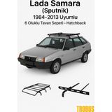 Trobus Lada Samara (Sputnik) 1984-2013 Uyumlu 6 Oluklu Tavan Sepeti - Hatchback - 0 - Siyah