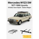 TROBUS Mercedes W123 1976-1985 Uyumlu 6 Oluklu Tavan Sepeti - Sedan Kasa