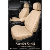 Trobus Nissan Qashqai 2007 ve Sonrası Uyumlu Zerafet Serisi Bej 5'li Oto Koltuk Minderi - ZR-NI-QSQ-082