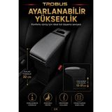 Trobus Opel Corsa E 2014-2019 Uyumlu Ayarlanabilir Ayaklı Kolçak Kol Dayama Bardaklıklı Gri