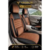 Trobus Opel Omega A 1986-1994 Uyumlu Valeria Serisi Siyah Taba Bel Destekli Tay Tüyü Koltuk Kılıfı - Siyah - Taba