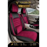 Trobus Opel Omega B 1994-2003 Uyumlu Valeria Serisi Bordo Siyah Bel Destekli Tay Tüyü Koltuk Kılıfı