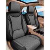 Trobus Peugeot Bipper 2008-2017 Araca Uyumlu Koton Kumaş Kapitone Bel Destekli Koltuk Kılıfı Softcotton Serisi Füme-Siyah - Füme - Siyah