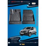 Trobus Peugeot Partner 2019 Sonrasi Için 5,5d Carbon Style Havuzlu Paspas - Tpe Malzeme - Siyah