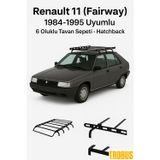 TROBUS Renault 11 (Fairway) 1984-1995 Uyumlu 6 Oluklu Tavan Sepeti - Hatchback