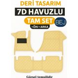 Trobus Renault 9 2000 7d Havuzlu Deri Oto Paspas Seti - [bej]