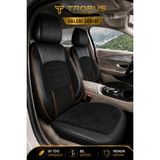Trobus Renault Broadway 1982-2000 Uyumlu Valeria Serisi Siyah Taba Bel Destekli Tay Tüyü Koltuk Kılıfı - Siyah - Taba