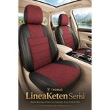 Trobus Renault Broadway 1990-2000 Uyumlu Lineaketen Serisi Keten Bordo Siyah Oto Koltuk Kılıfı