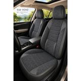 Trobus Renault Broadway 1990-2000 Uyumlu Nova Serisi Tay Tüyü Füme Siyah Oto Koltuk Kılıfı - Füme - Siyah