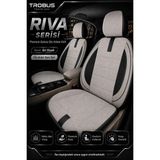 Trobus Renault Broadway 1990-2000 Uyumlu Riva Serisi Tay Tüyü Bej Siyah Oto Koltuk Kılıfı - Bej - Siyah