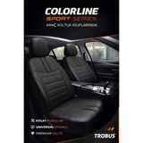 Trobus Renault Broadway 1997-2012 Uyumlu Colorline Sport Deri Siyah Koltuk Kılıfı - CLR-REN-BROAD-45