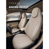 Trobus Renault Clio 4 2012-2019 Uyumlu Angel Serisi Tay Tüyü Bej Oto Koltuk Kılıfı