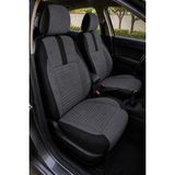 Trobus Renault Clio 4 2012-2019 Uyumlu Sportline Serisi Tay Tüyü Siyah Füme Oto Koltuk Kılıfı - Siyah - Füme