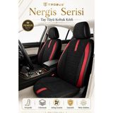 Trobus Renault Clio 4 2013 ve Sonrası Uyumlu Nergis Serisi Tay Tüyü Kırmızı Oto Koltuk Kılıfı