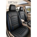 Trobus Renault Clio 4 Hatchback 2013 ve Sonrası Uyumlu Sarp Serisi Kumaş Mavi Oto Koltuk Kılıfı