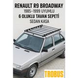 TROBUS Renault R9 Broadway 1985-1999 Uyumlu 6 Oluklu Tavan Sepeti - Sedan Kasa