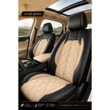 Trobus Renault R9 Broadway 1990-2000 Uyumlu Altar Serisi Tay Tüyü Bej Siyah Oto Koltuk Kılıfı - Bej - Siyah