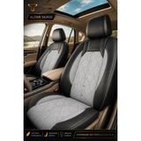 Trobus Renault R9 Broadway 1990-2000 Uyumlu Altar Serisi Tay Tüyü Gri Siyah Oto Koltuk Kılıfı - Gri - Siyah