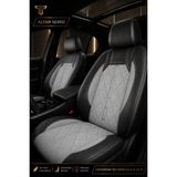Trobus Renault R9 Broadway 1990-2000 Uyumlu Altar Serisi Tay Tüyü Gri Siyah Premium Koltuk Kılıfı - Gri - Siyah