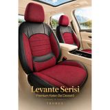 Trobus Renault R9 Broadway 1990-2000 Uyumlu Levante Serisi Keten Bordo Siyah Oto Koltuk Kılıfı