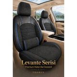 Trobus Renault R9 Broadway 1990-2000 Uyumlu Levante Serisi Keten Füme Mavi Oto Koltuk Kılıfı - Füme - Mavi