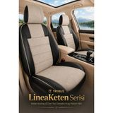 Trobus Renault R9 Broadway 1990-2000 Uyumlu Lineaketen Serisi Keten Bej Siyah Bej Oto Koltuk Kılıfı - Bej - Siyah
