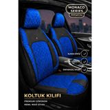 Trobus Renault R9 Broadway 1990-2000 Uyumlu Monaco Serisi Eviza Deri Detaylı Mavi Koltuk Kılıfı