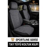 Trobus Renault R9 Broadway 1990-2000 Uyumlu Sportline Serisi Tay Tüyü Füme Siyah Oto Koltuk Kılıfı - Füme - Siyah