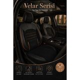 Trobus Renault R9 Broadway / Spring / Fairway 1990-2000 Si Bel Destekli Tay Tüyü Koltuk Kılıfı Velar Seris - Siyah - Taba