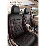 Trobus Renault R9 Broadway / Spring / Fairway 1990-2000 Uyumlu Jetdrive Serisi Kumaş Siyah Kırmızı Oto Koltuk Kılıfı - Siyah - Kırmızı