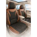Trobus Seat Ibiza 2008 ve Sonrası Araca Uyumlu Koton Kumaş Kapitone Bel Destekli Koltuk Kılıfı Softcotton Serisi Taba