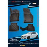 Trobus Seat Leon Otomatik Vites 2020 ve Sonrası Için 5,5d Carbon Style Havuzlu Paspas - Tpe Malzeme - Siyah