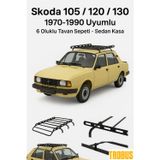 TROBUS Skoda 105 / 120 / 130 1970-1990 Uyumlu 6 Oluklu Tavan Sepeti – Sedan Kasa