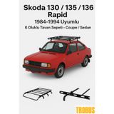 Trobus Skoda 130 / 135 / 136 Rapid 1984-1994 Uyumlu 6 Oluklu Tavan Sepeti – Coupe / Sedan