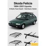 TROBUS Skoda Felicia 1994-2001 Uyumlu 6 Oluklu Tavan Sepeti – Hatchback / Sedan