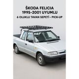 TROBUS Skoda Felicia 1995-2001 Uyumlu 6 Oluklu Tavan Sepeti – Pick-Up