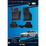 Trobus Skoda Karoq 2017 ve Sonrasi Için 5,5d Carbon Style Havuzlu Paspas - Tpe Malzeme - Siyah
