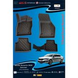 Trobus Skoda Octavia 2020 Sonrasi Için 5,5d Carbon Style Havuzlu Paspas - Tpe Malzeme - Siyah