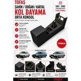 Trobus Tofaş Doğan 1981-2002 Tam Boy Orta Konsol Kol Dayama Bardaklıklı Deri Döşeme Siyah Kamuflaj