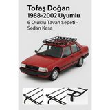 TROBUS Tofaş Doğan 1988-2002 Uyumlu 6 Oluklu Tavan Sepeti - Sedan Kasa